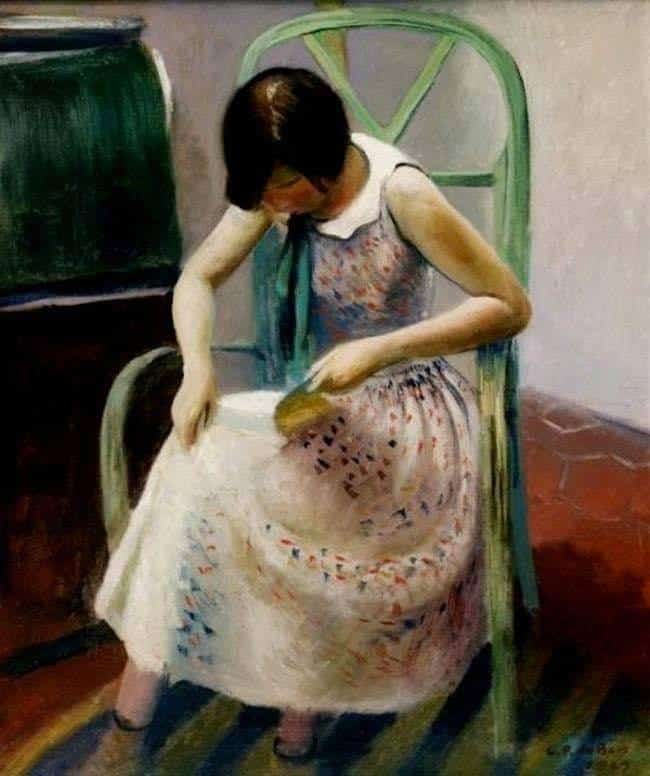 Guy Pène du Bois (1884 - 1958) Girl Reading a Book