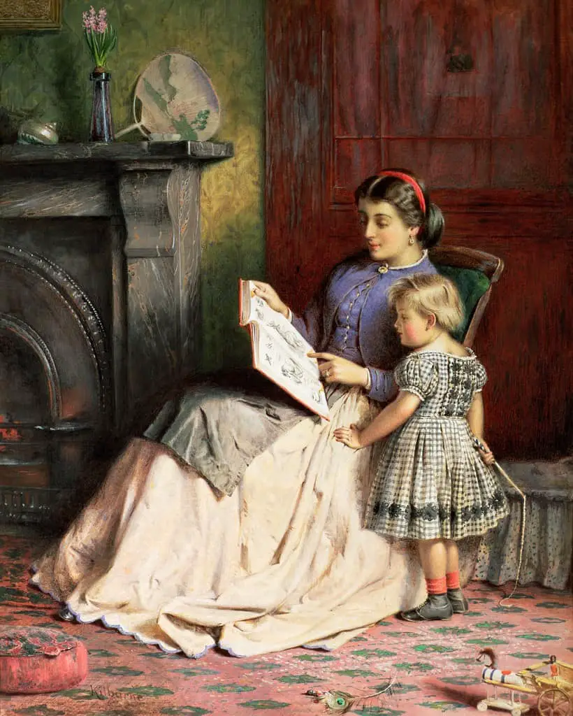 George Goodwin Kilburne - Mother and Daughter reading