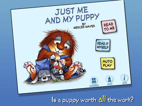 Just Me And My Puppy App Title Page