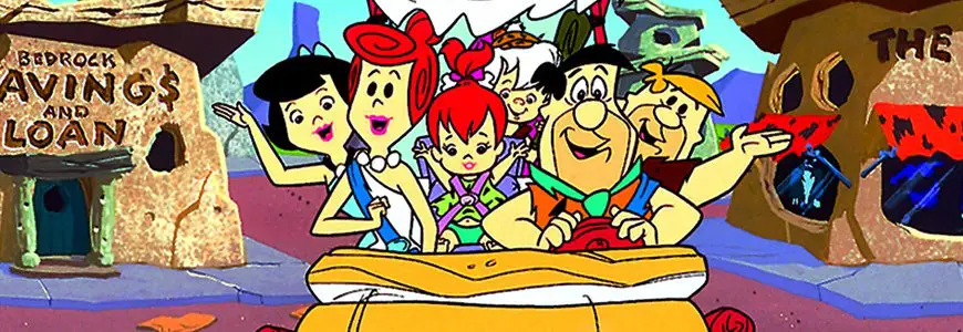For some strange reason, the eyes of Wilma and Barney are drawn as dots while the other characters get more realistic eyeballs.