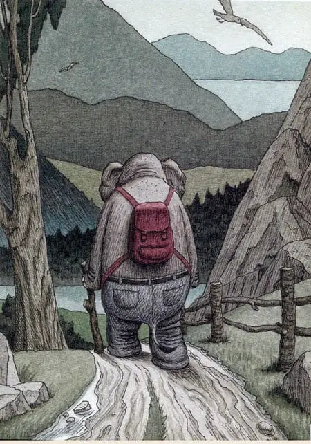 Elefante by Franco Matticchio — going down into the valley