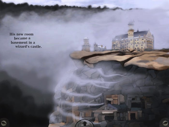 a cliff scene in The Artifacts by Slap Happy Larry