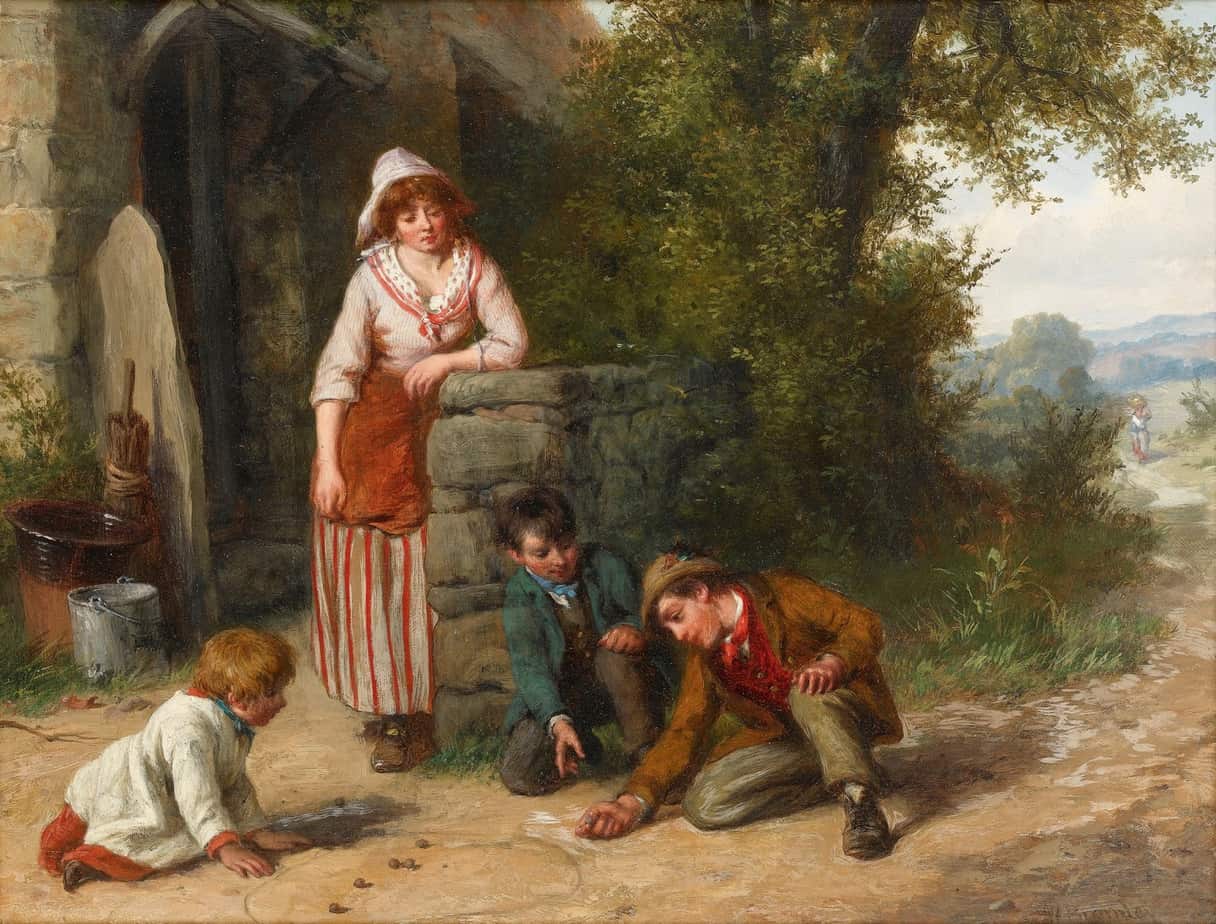 William Bromley - Playing Marbles