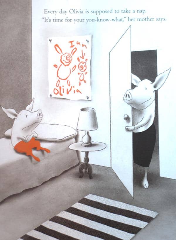 Olivia bedroom illustration