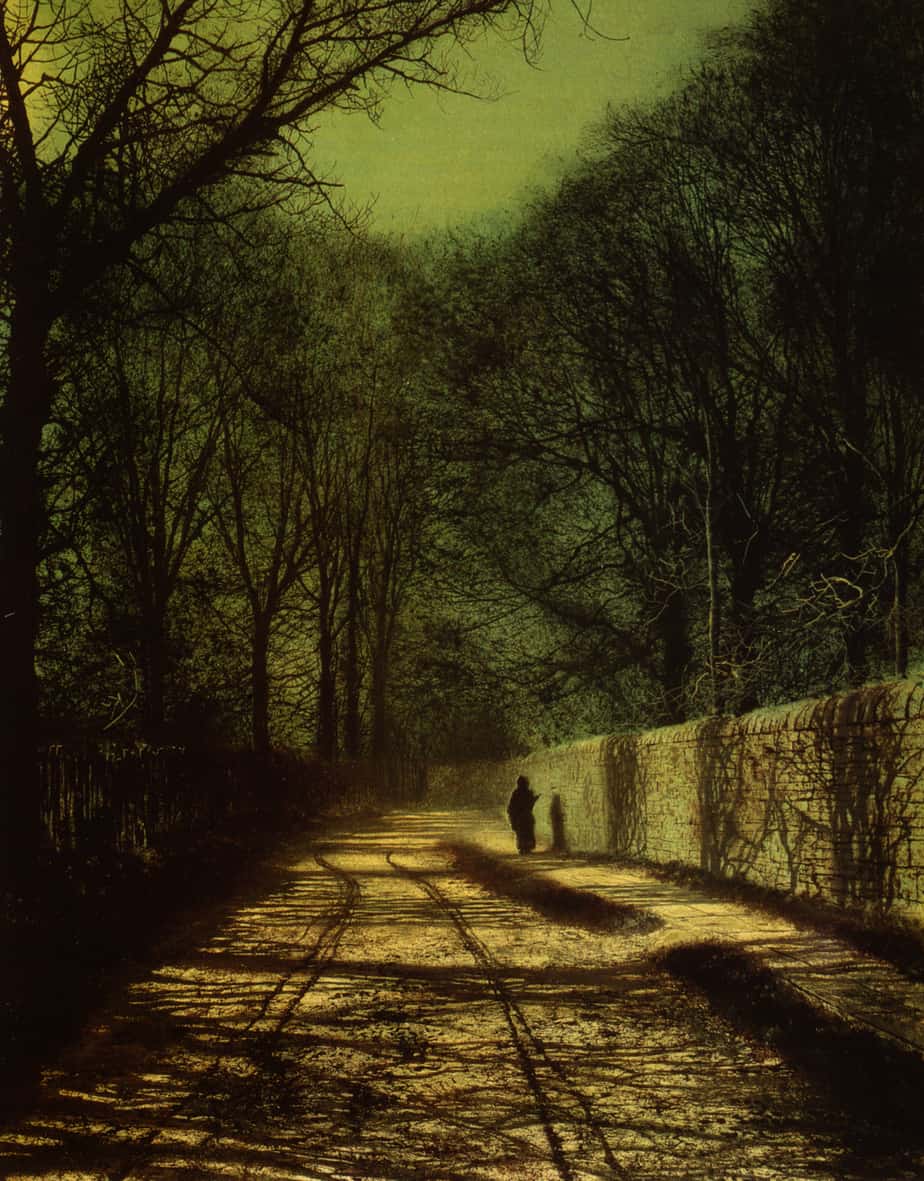 Atkinson Grimshaw - Tree Shadows on the Park Wall, Roundhay Park, Leeds