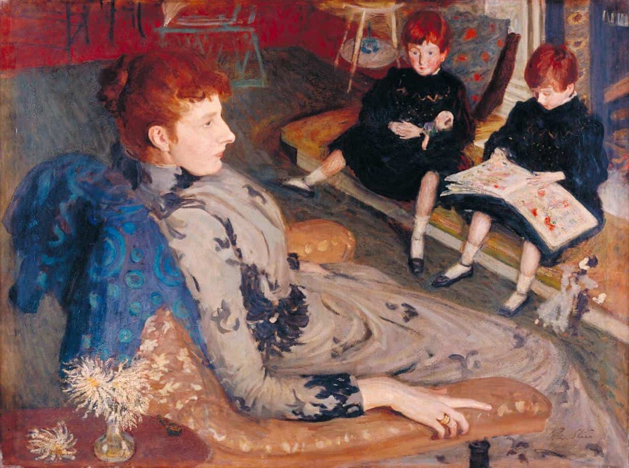 Philip Wilson Steer Mrs Cyprian Williams and her Two Little Girls 1891