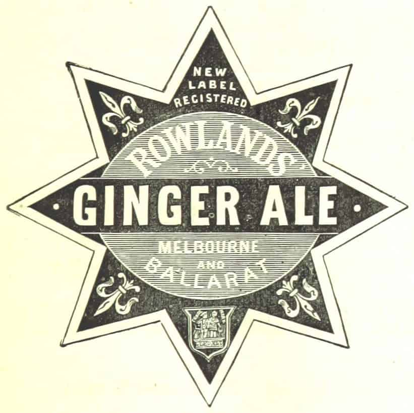 Ginger ale advertisement from 1880