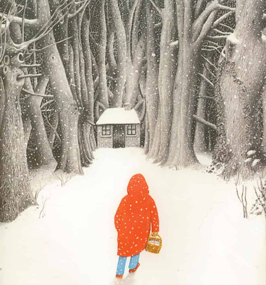 Little Red Riding Hood scene from Into The Forest by Anthony Browne