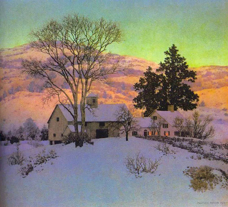 Maxfield Parrish- Winter Wonderland