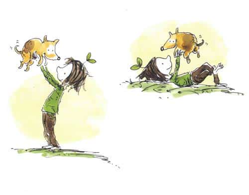 leaf-boy-and-dog