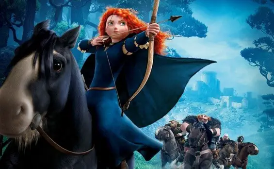 brave merida fighting warrior