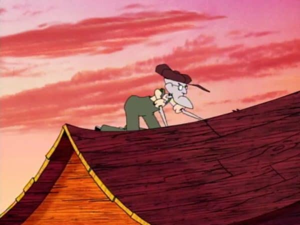 eustace on the roof doctor le quack