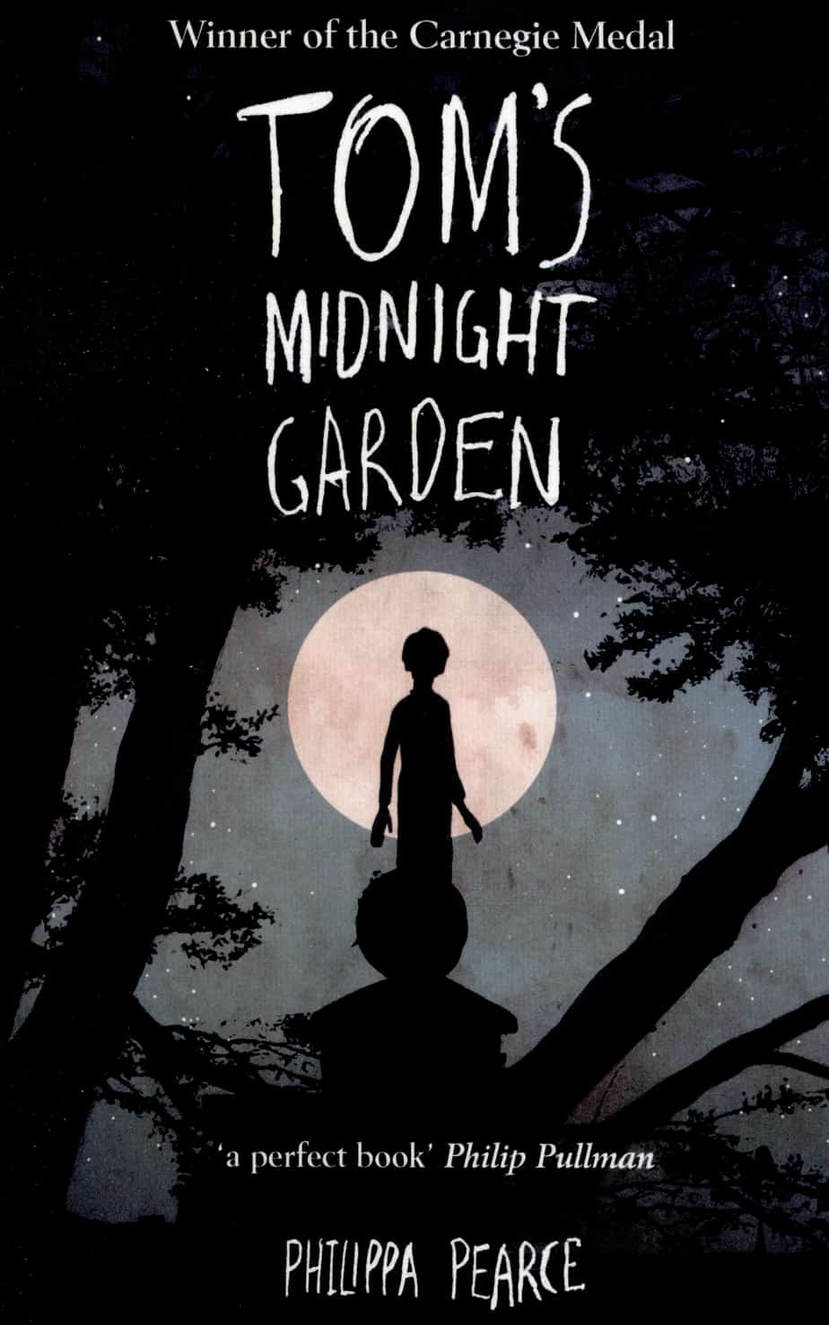 Tom's Midnight Garden cover with moon and boy silhouette