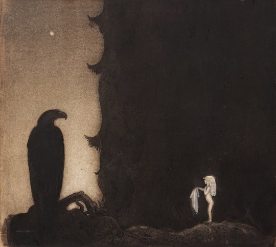 evil fairytale bird