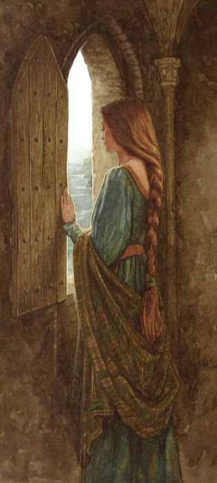 Eithlinn illustration by P.J. Lynch (Irish, b. 1962) for Moytura from 'The Names upon the Harp- Irish Myth and Legend' by Marie Heaney
