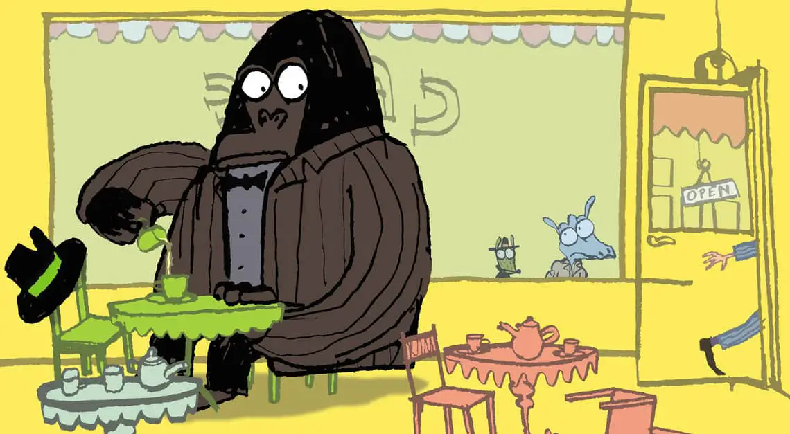 Mr Big in the restaurant