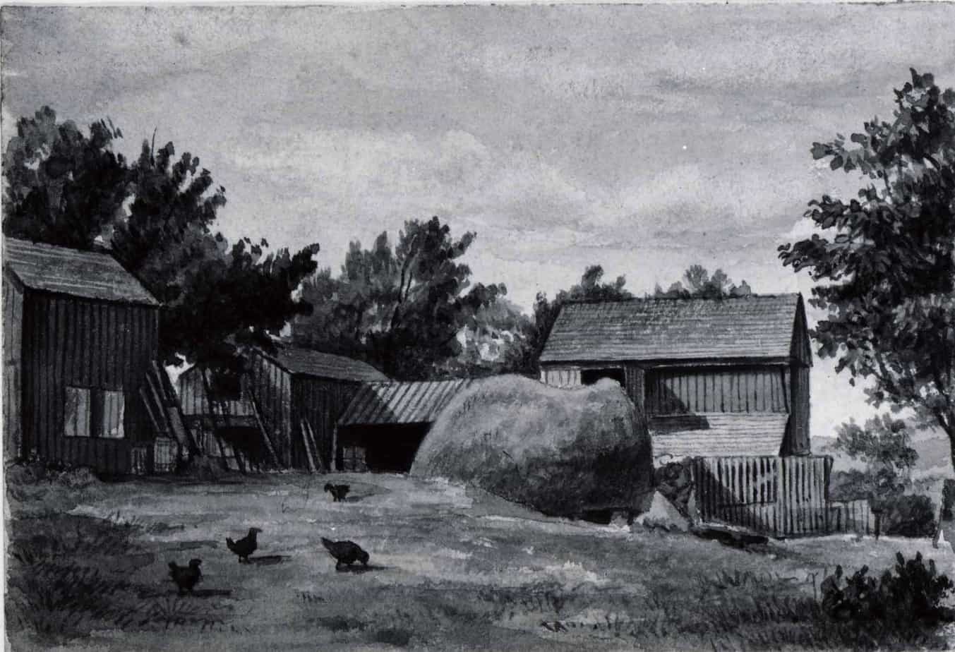 Farm Scene American Artist (1851–1899) perhaps built in a similar era to the farmhouse in Proulx's short story