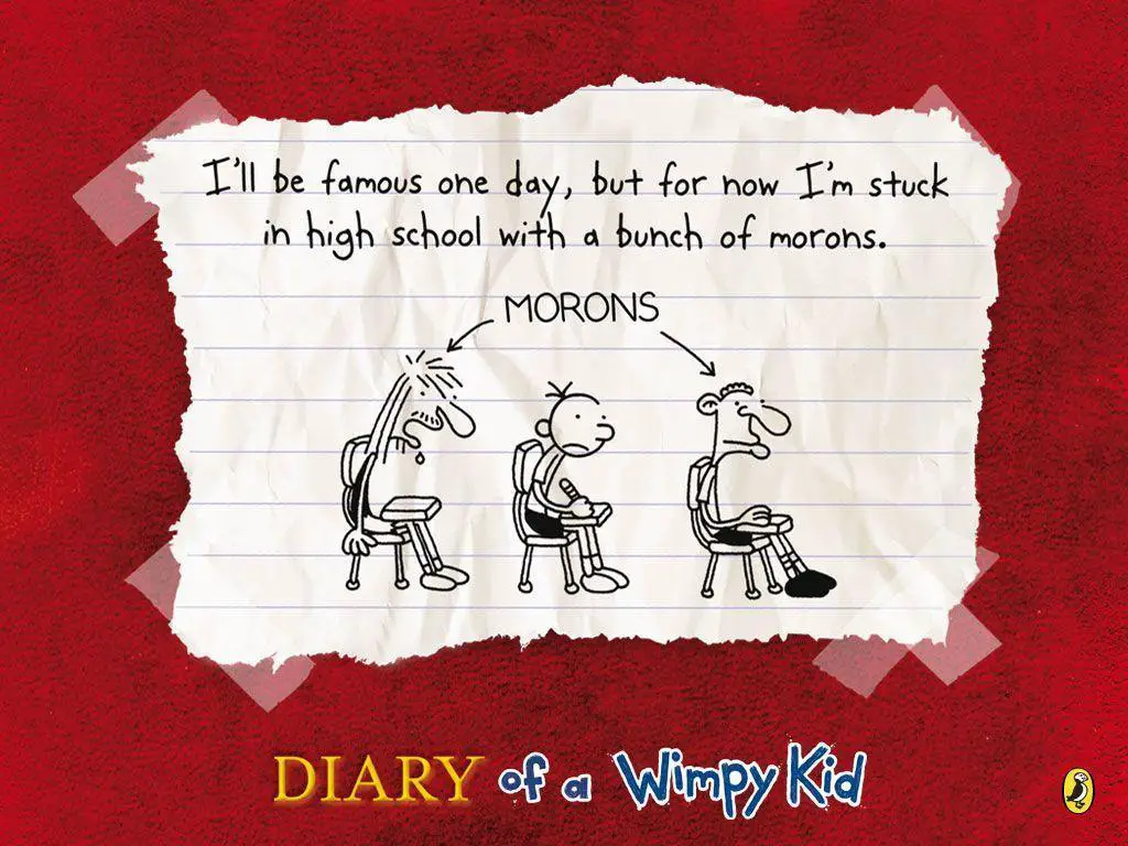 Diary Kid banner morons