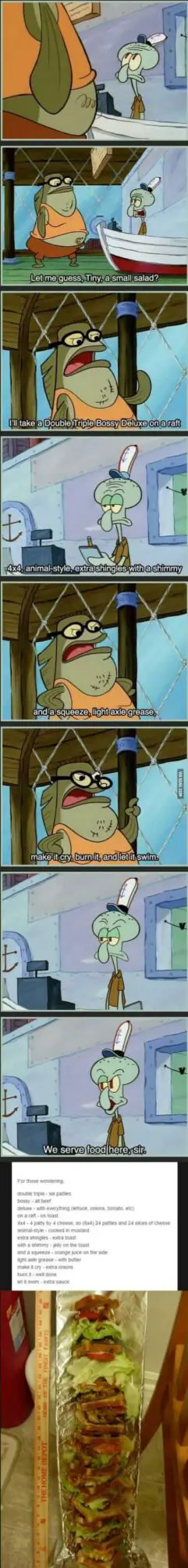spongebob hipster cafe parody wordplay humour
