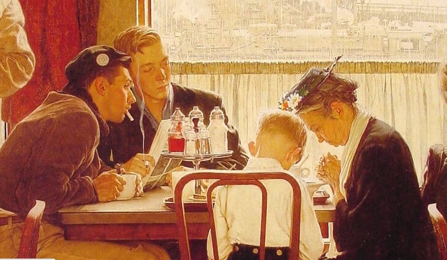 Norman Rockwell Saying Grace