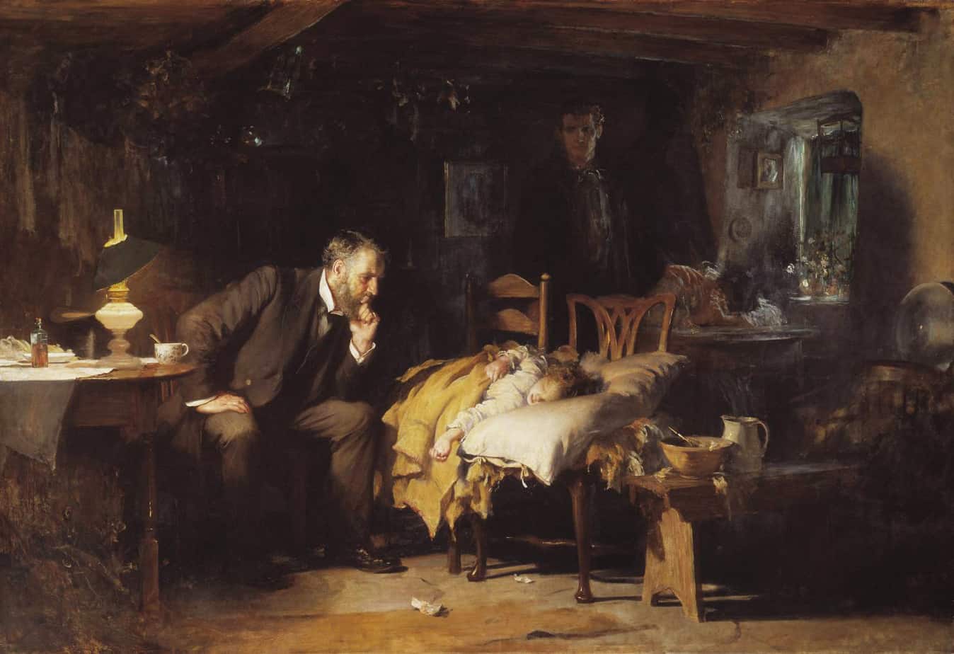 The Doctor exhibited 1891 Sir Luke Fildes 1843-1927 Presented by Sir Henry Tate 1894