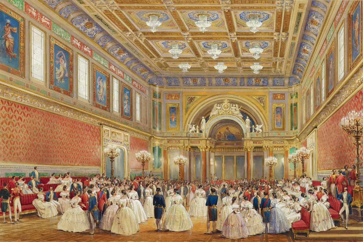 Louis Haghe - The Ballroom, Buckingham Palace, 17 June 1856