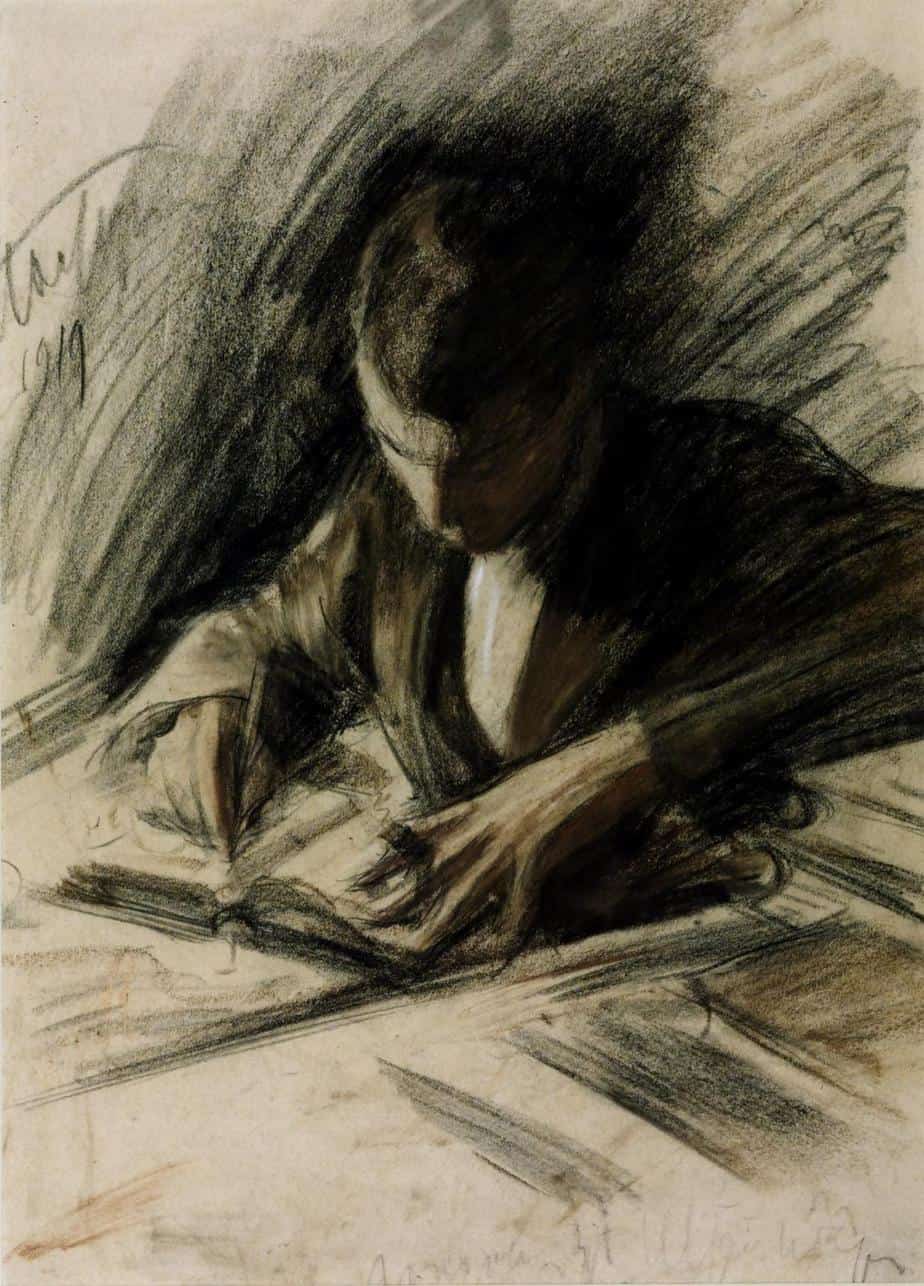 Leonid Pasternak Boris Pasternak Writing 1919