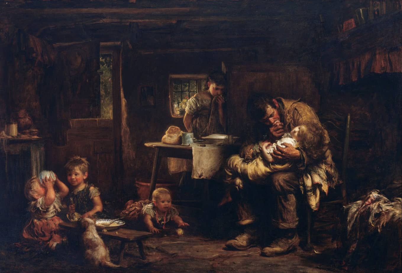 Sir Luke Fildes - The Widower 1875-76