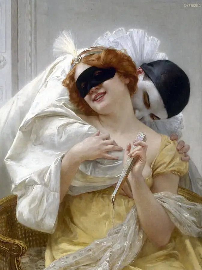 Guillaume Seignac - Pierrot’s Embrace 1900