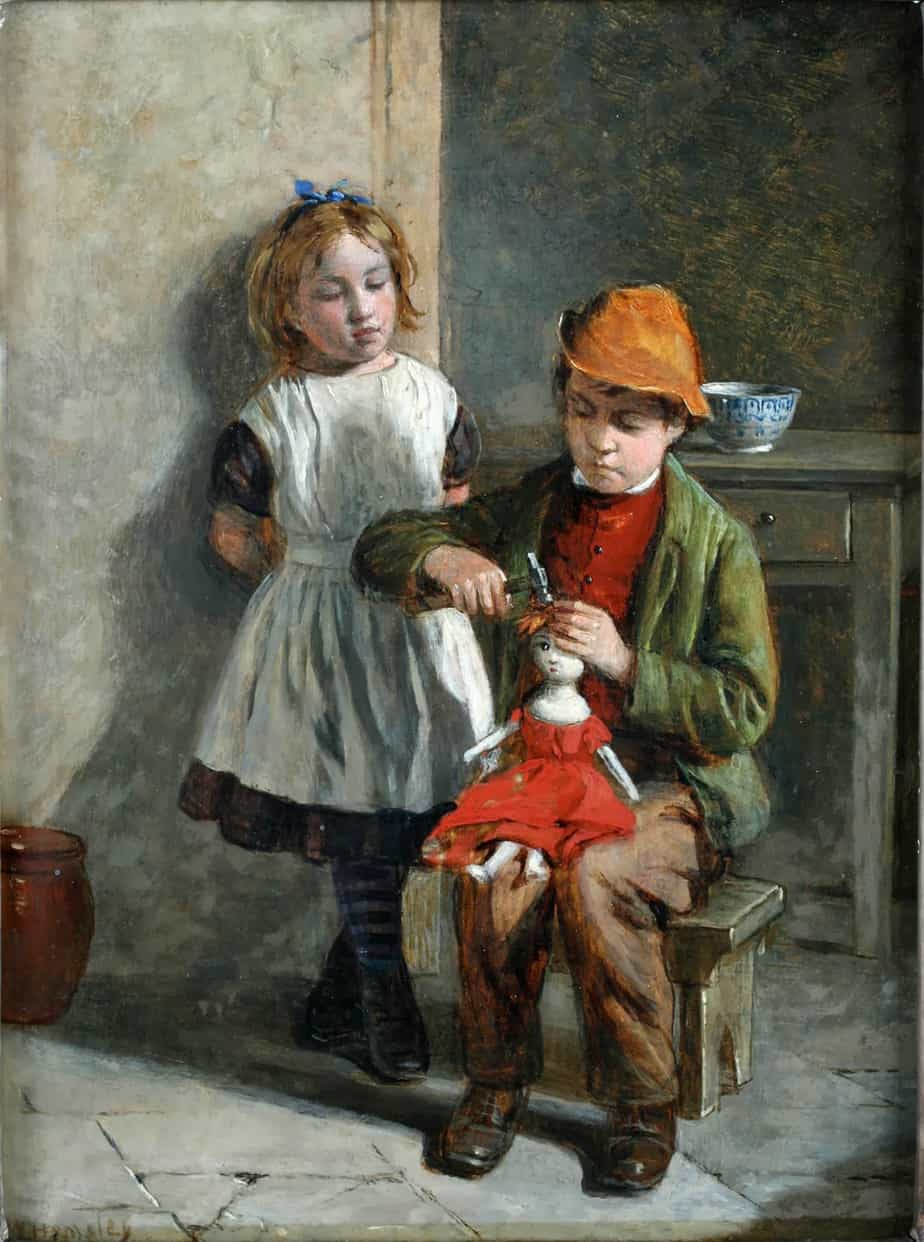 William Hemsley - The Young Doll Makers