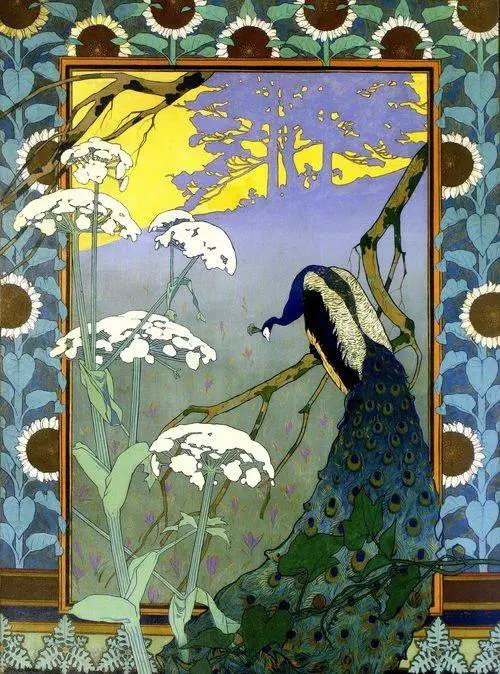 ‘Le Soir’, a decorative panel by Camille Martin (1861-1898)