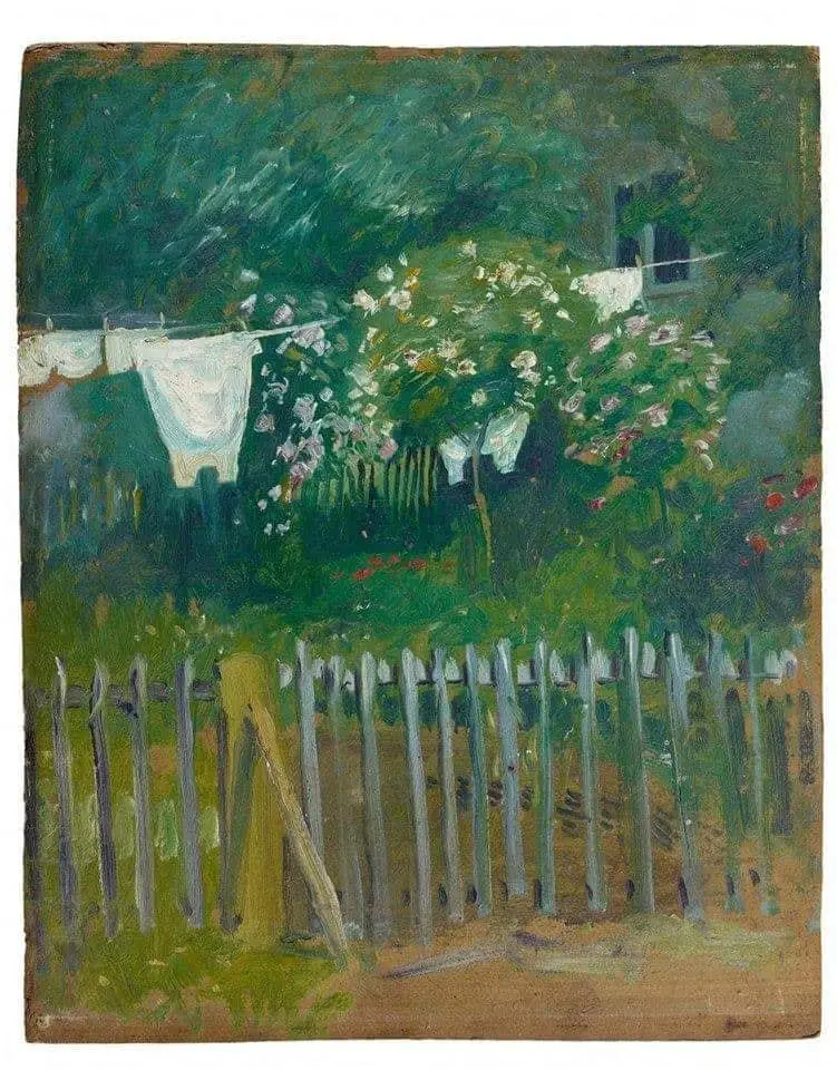 August Macke (1887 - 1914) Laundry in the Garden, 1907