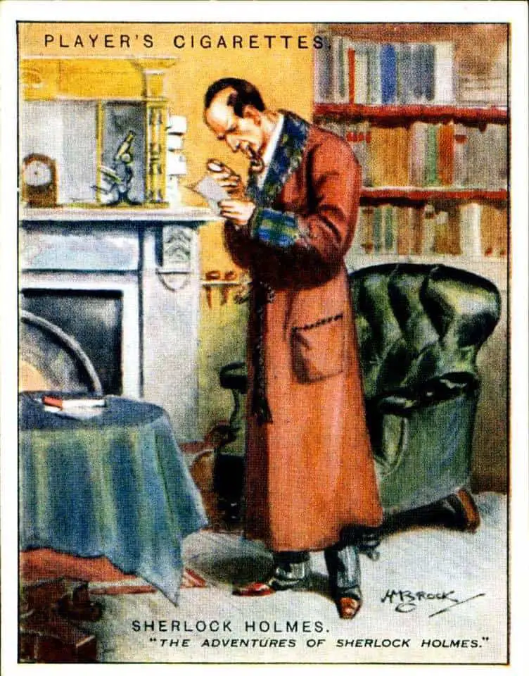 Cigarette Card - Sherlock Holmes, Player's Cigarettes "Characters From Fiction" (series of 25 issued in 1933) by H. Brock