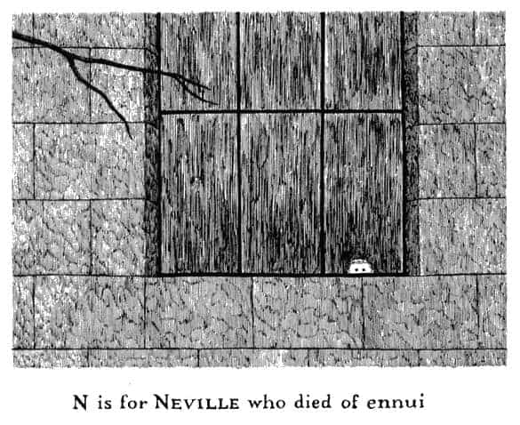 Edward Gorey Neville died of ennui