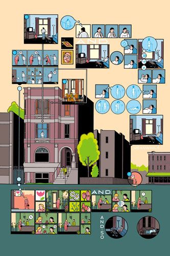 exploded axon by Chris Ware