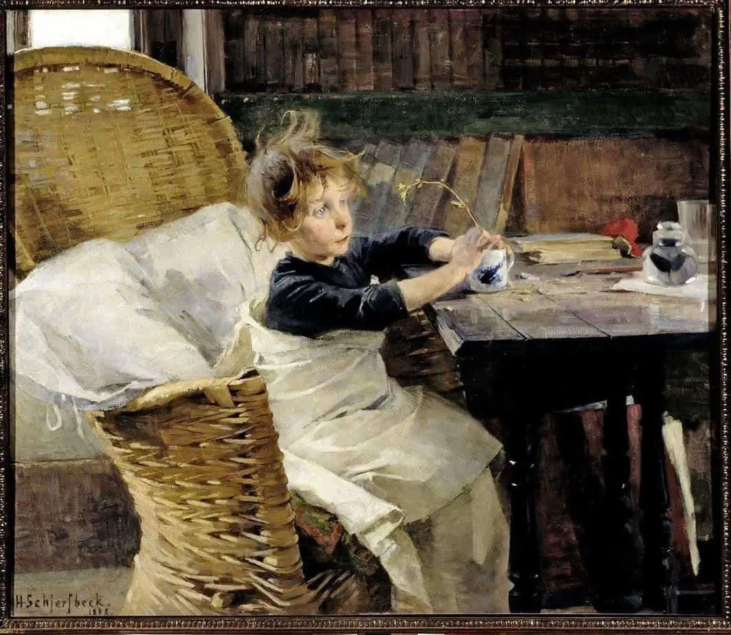 Helen Scherfbeck, (Finland,1862 - 1946) Recovering Child, 1888