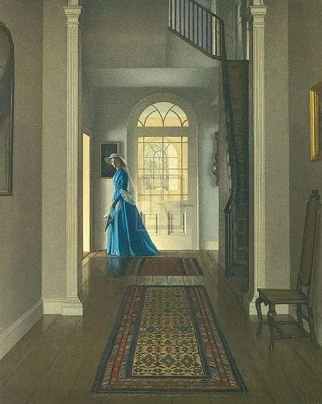 Leonard Campbell Taylor (1874 - 1969). The woman in blue looks almost ghostly.