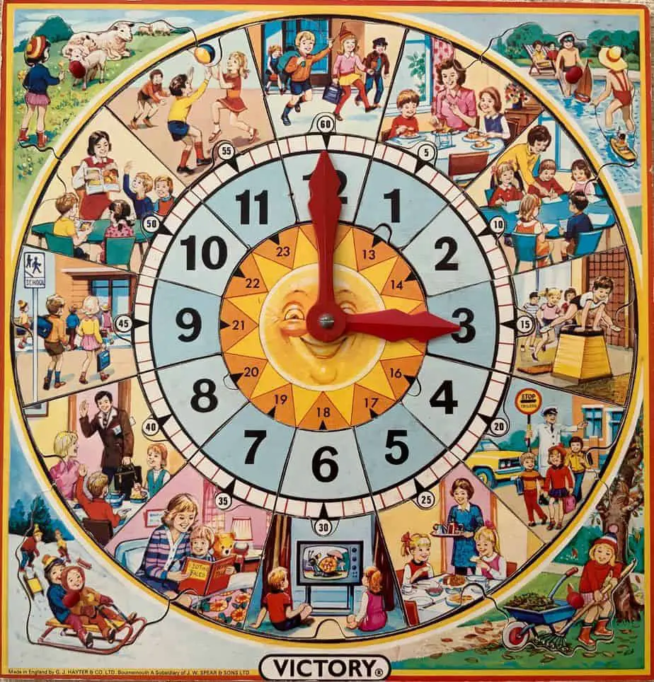 illustration-of-a-child’s-day-on-a-teaching-clock-jigsaw