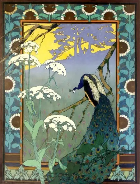 Camille Martin, Le Soir ou le Paon - The Evening or The Peacock - Nancy 1896