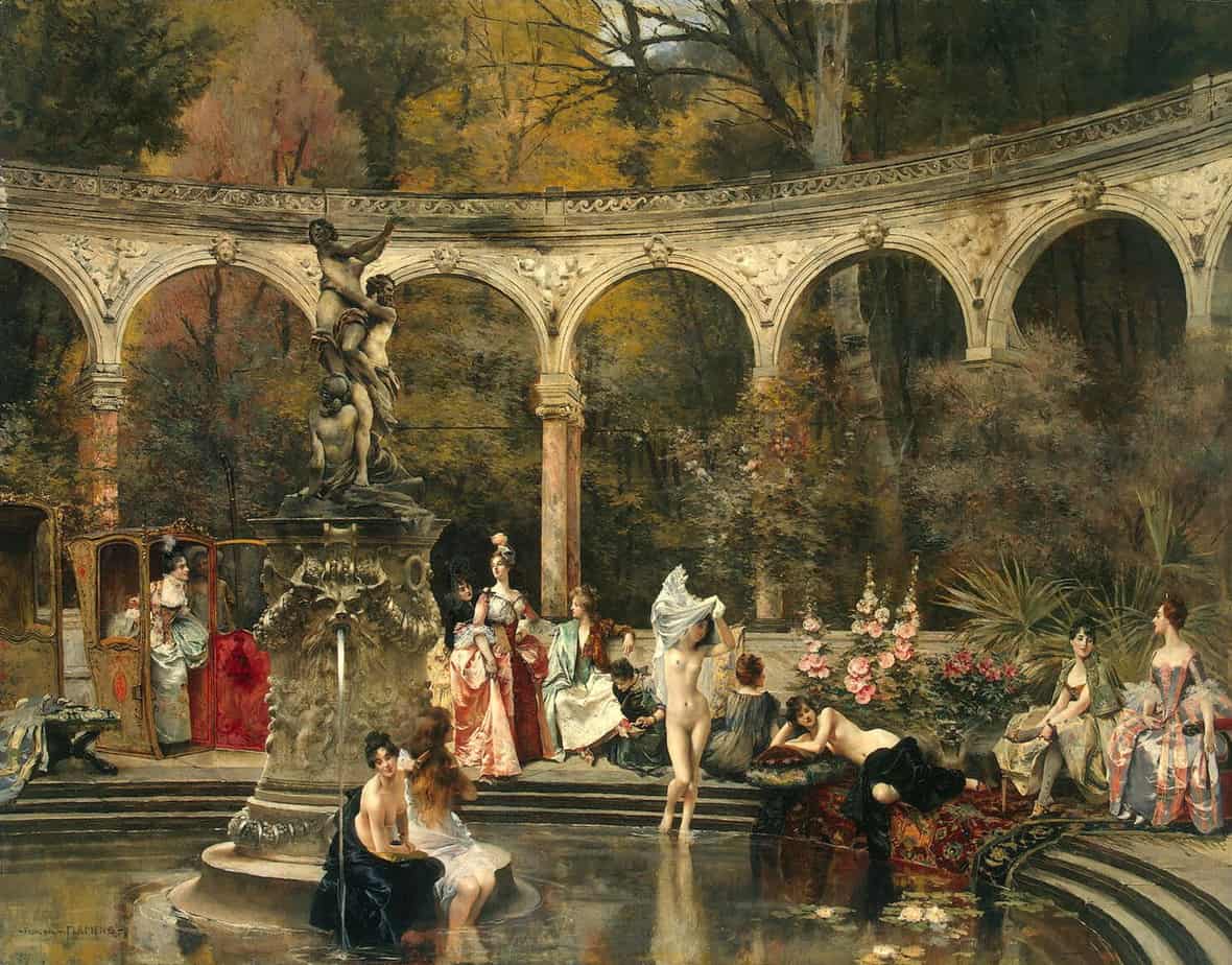 Francois Flameng - Bathing of Court Ladies in the 18th Century 1888