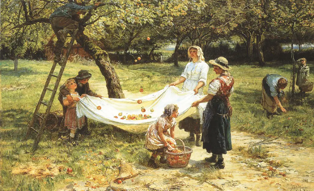Frederick Morgan - An Apple Gathering
