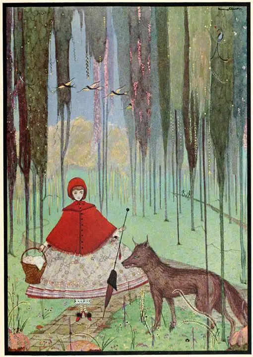 Harry Clarke, Little Red Riding Hood and the wolf