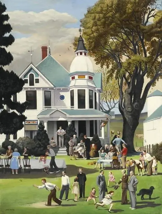 It served as the inspiration for “Sunday Picnic” It appeared on the cover in 1945 of the Saturday Evening Post.