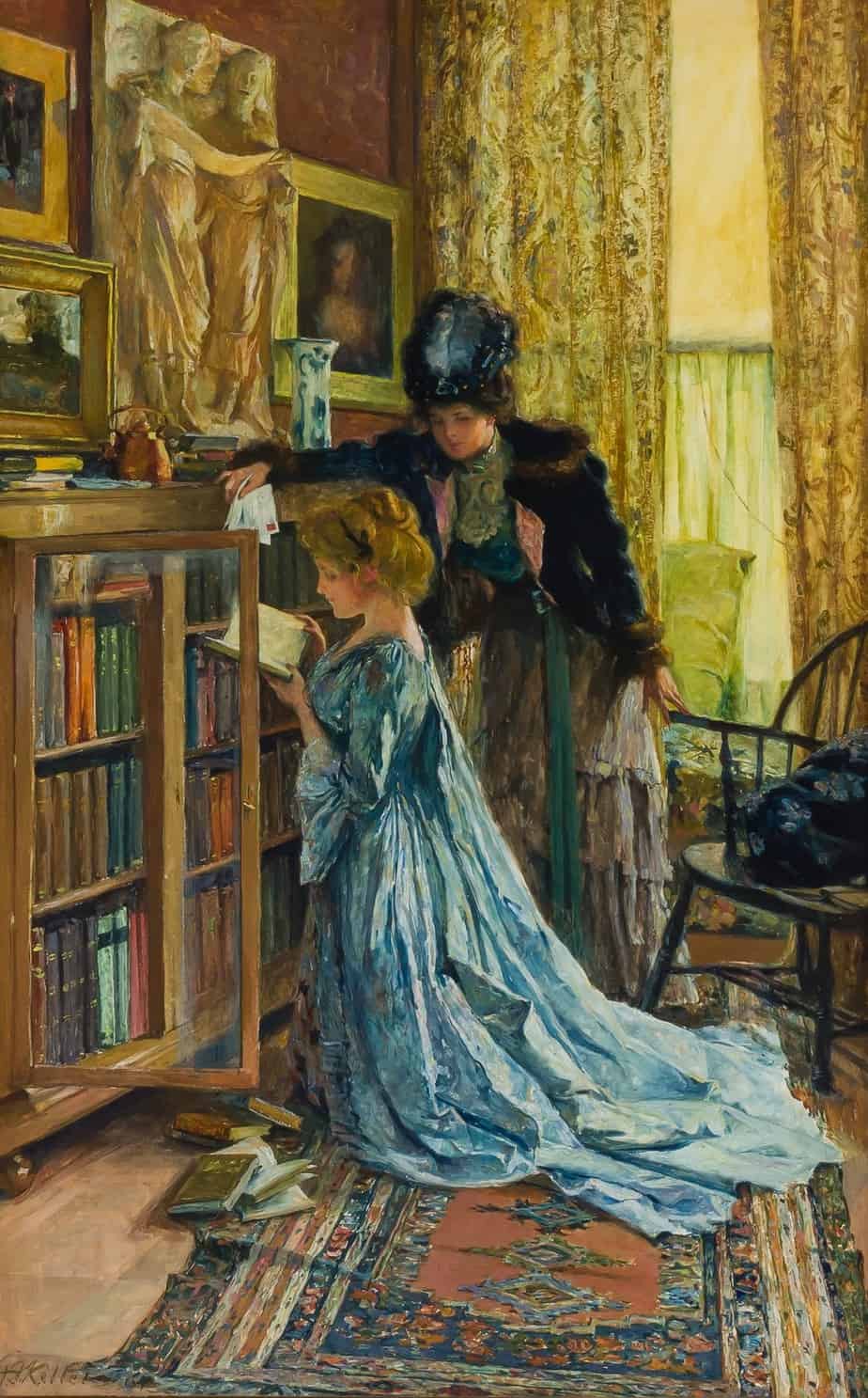 Ladies Reading Art by Arthur Ignatius Keller