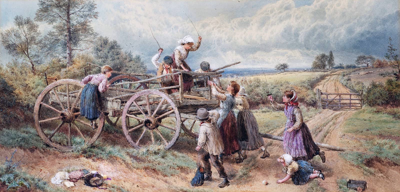 Myles Birket Foster - Who's to be King of the Castle