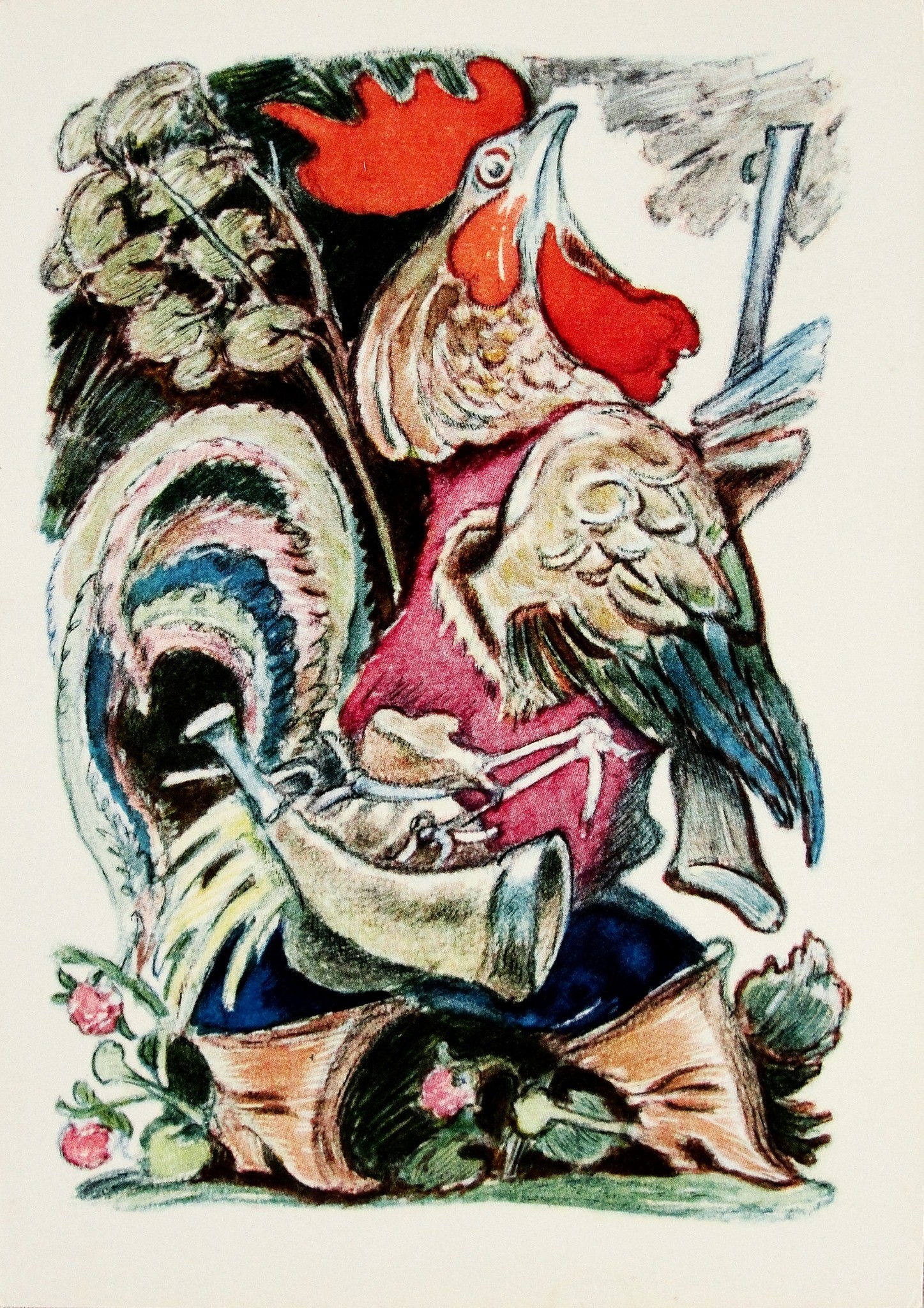 Rooster Hunter Illustrator V. Tauber