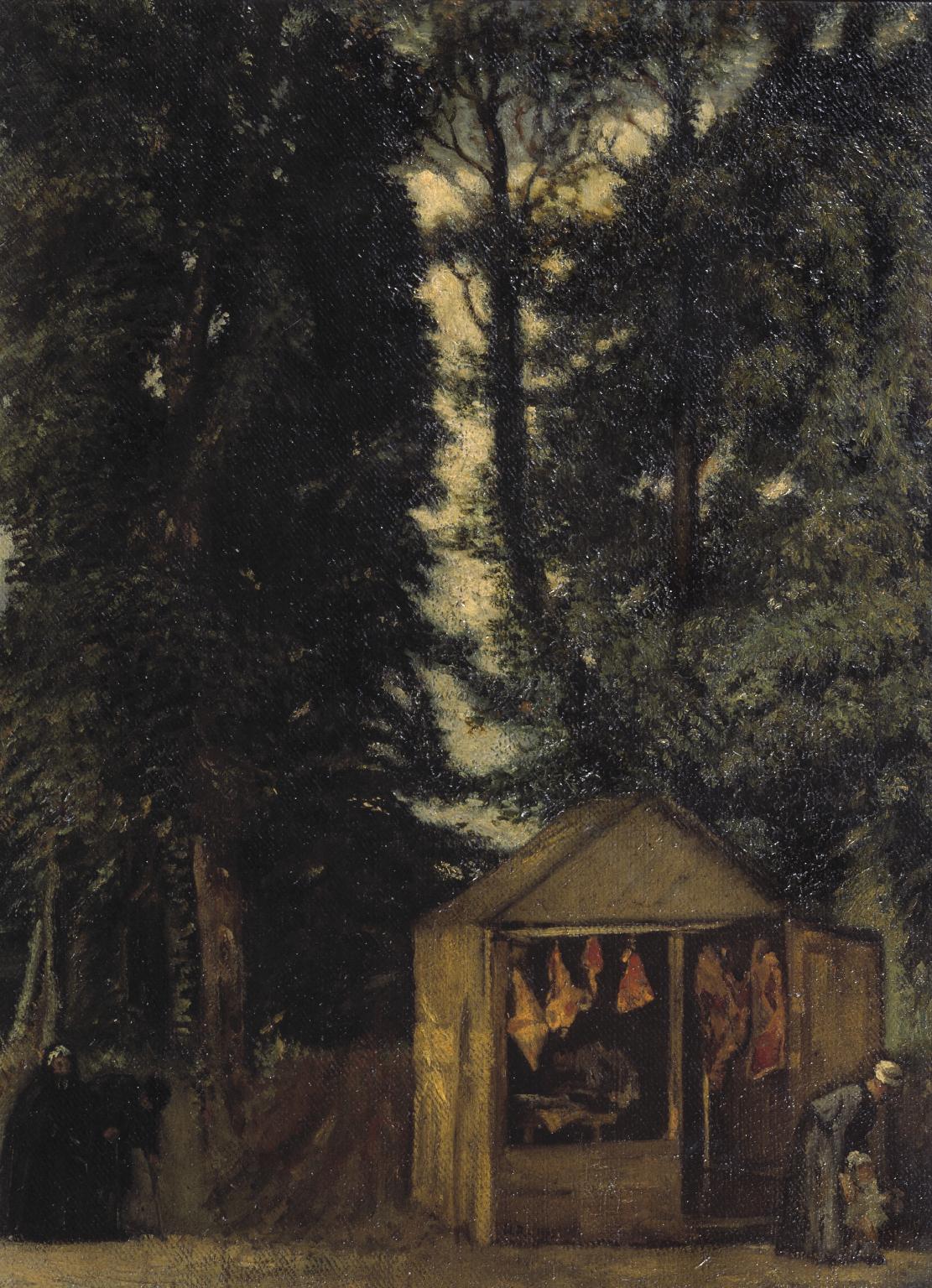 The Butcher's Shop under the Trees 1899 Sir William Rothenstein 