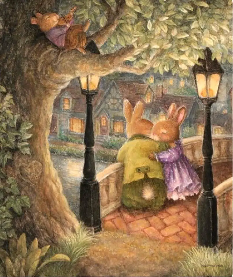 by Susan Wheeler bridge cosy rabbits
