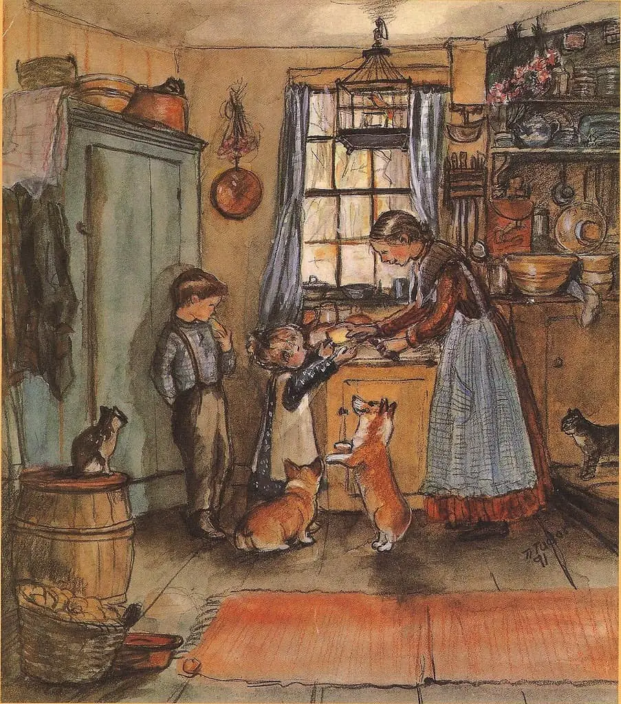 from The Tasha Tudor Cookbook illustrated by Tasha Tudor and written by her friend Mary Mason Campbell