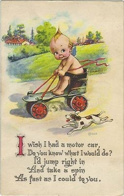 Kewpie postcard c.1910s Rose O'Neill